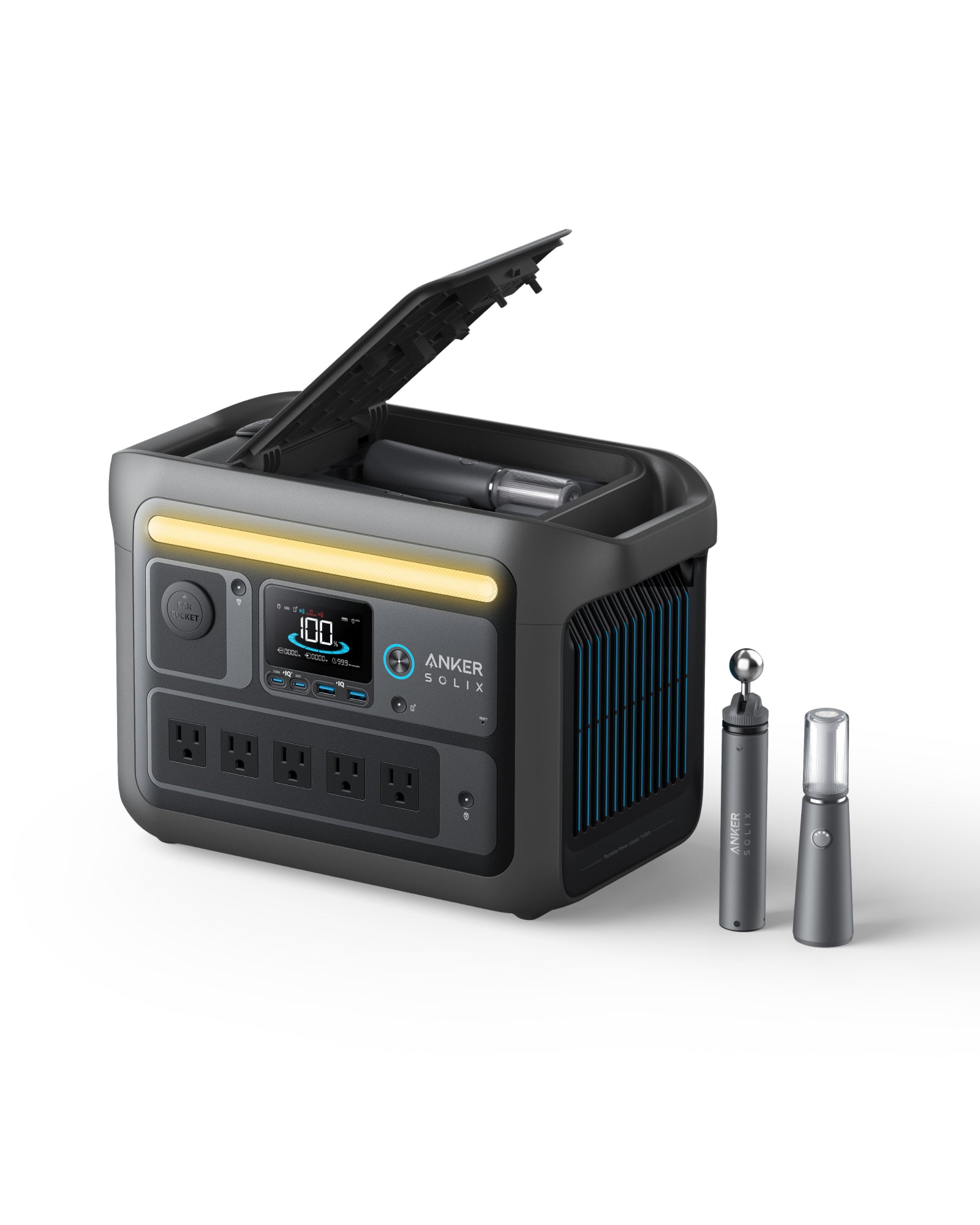 Anker SOLIX C800X Portable Power Station+100W Solar Panel Bundle