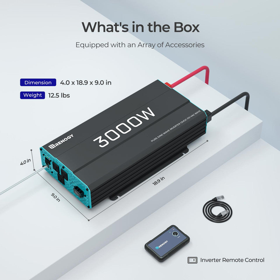 Renogy 3000W 12V Pure Sine Wave Inverter – Automaxx